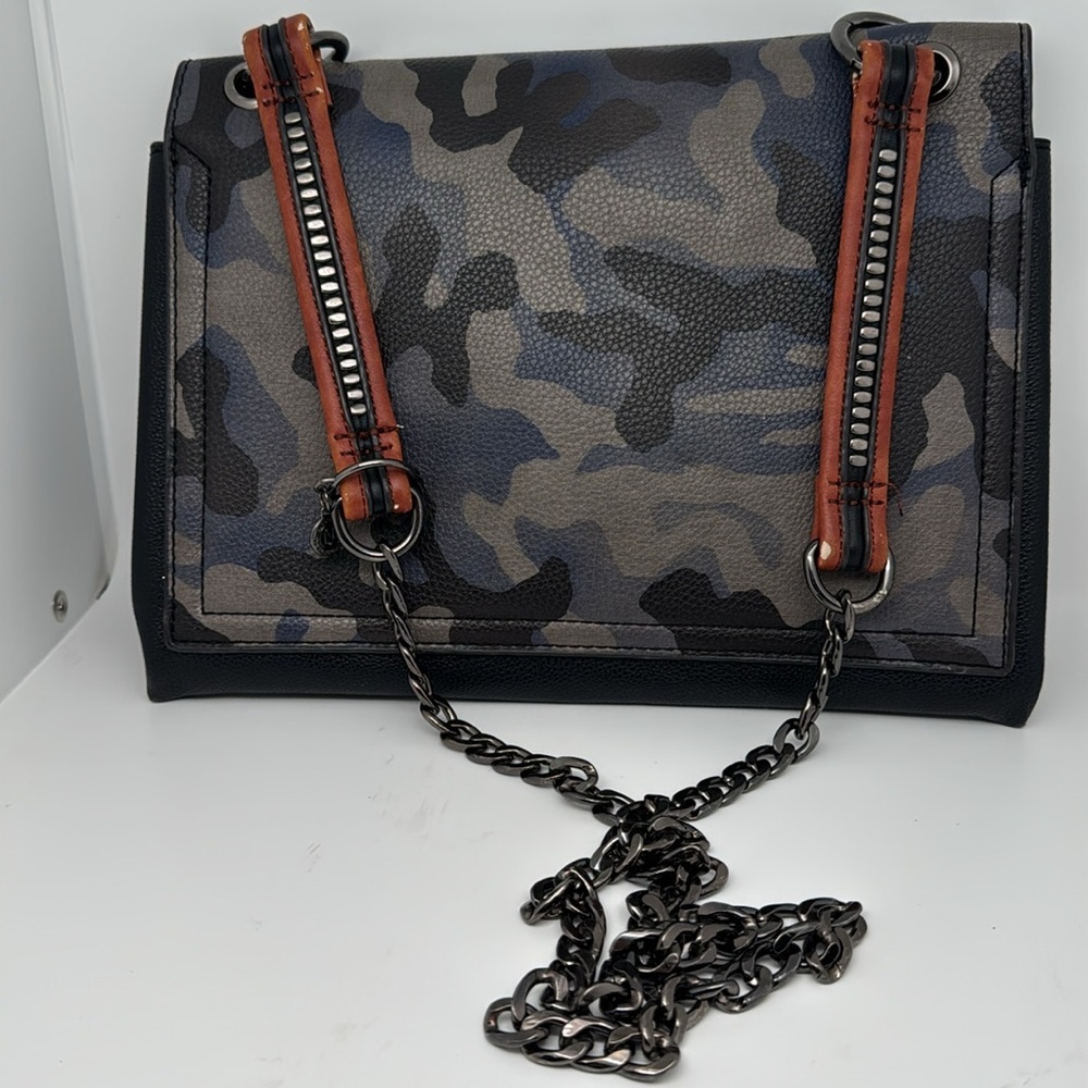 Nicole Lee USA Fun Chain Crossbody Black Gray Bag‎ Purse - Picture 11 of 11